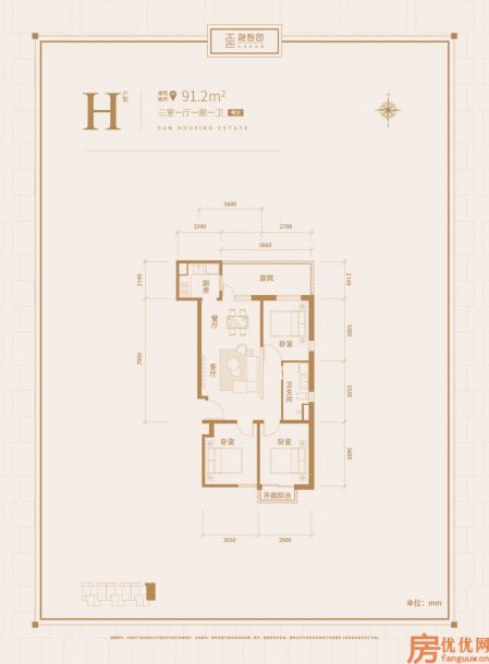 建面91.2